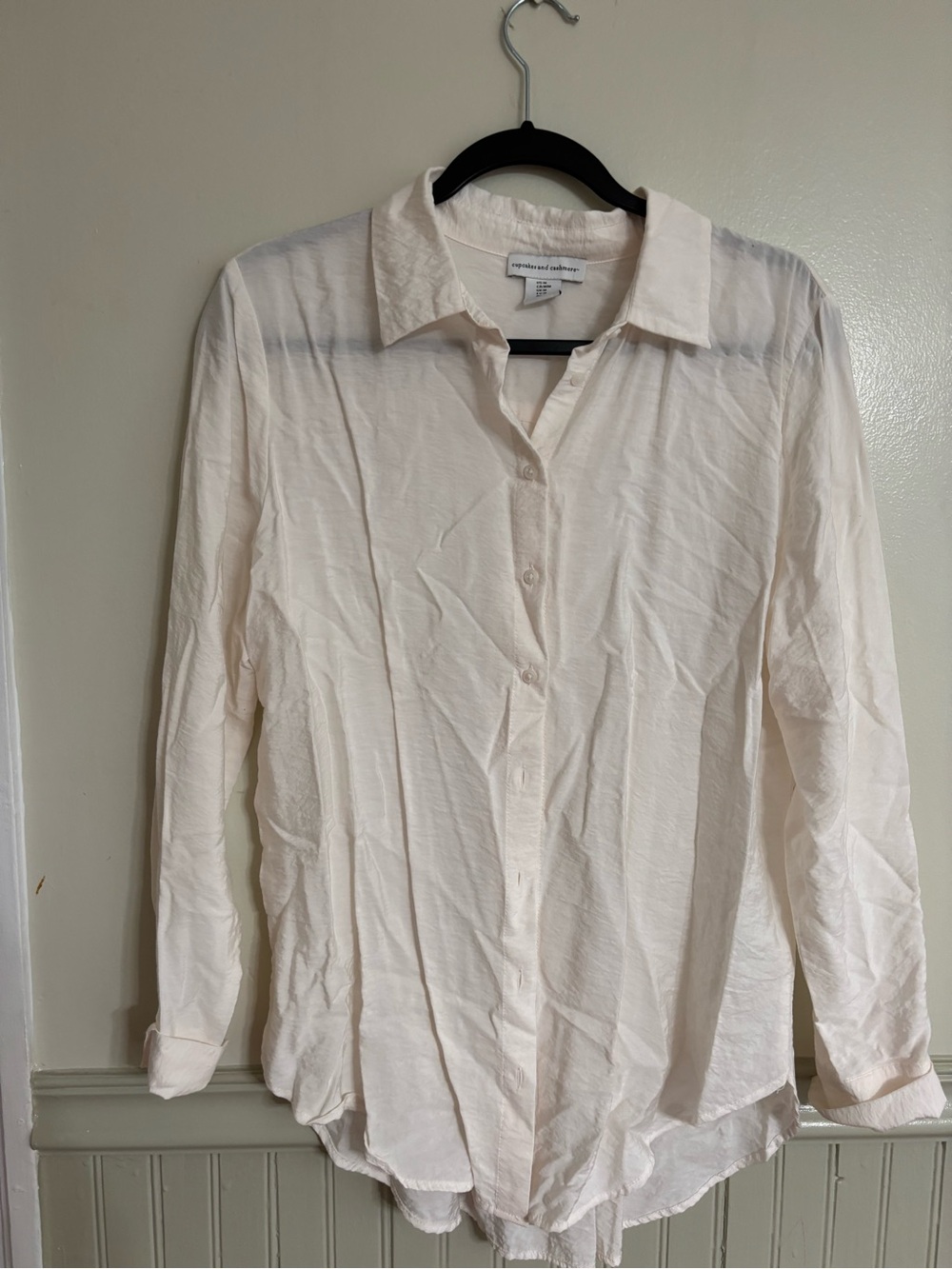 cupcakes & cashmere Light Cream Button-Down Shirt